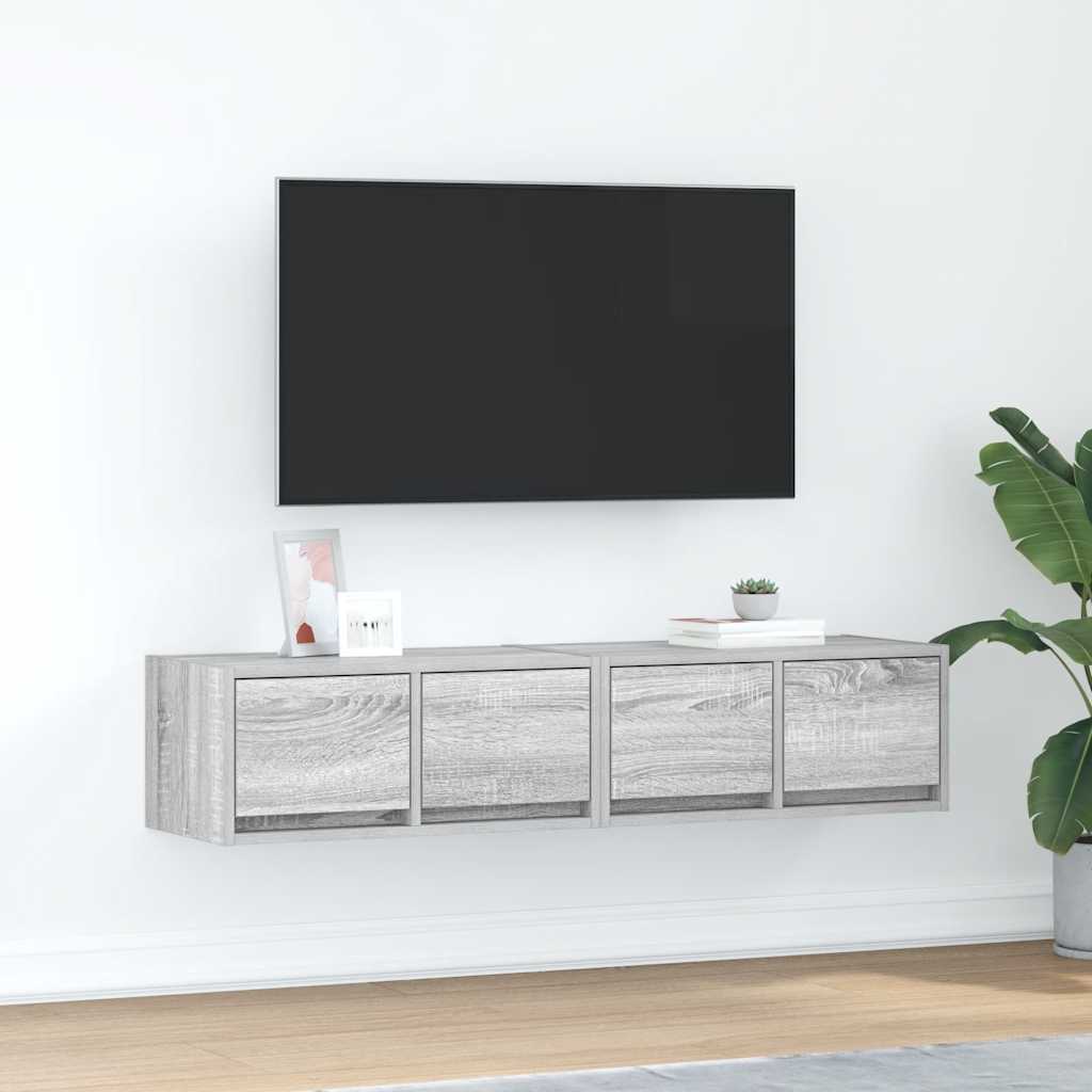 TV Cabinets 2 pcs Grey Sonoma 60x31x25.5 cm Engineered Wood