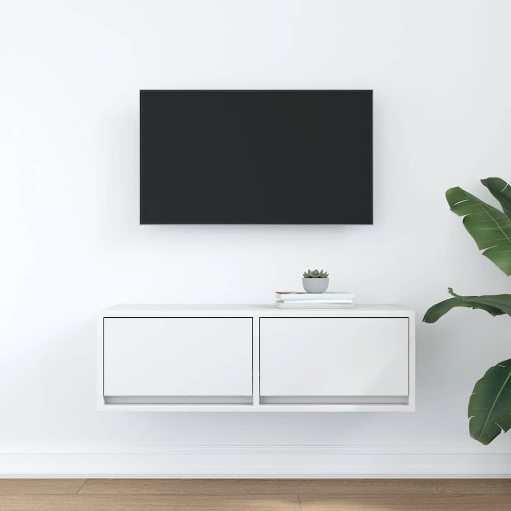 TV Cabinet White 80x31x25.5 cm Engineered Wood