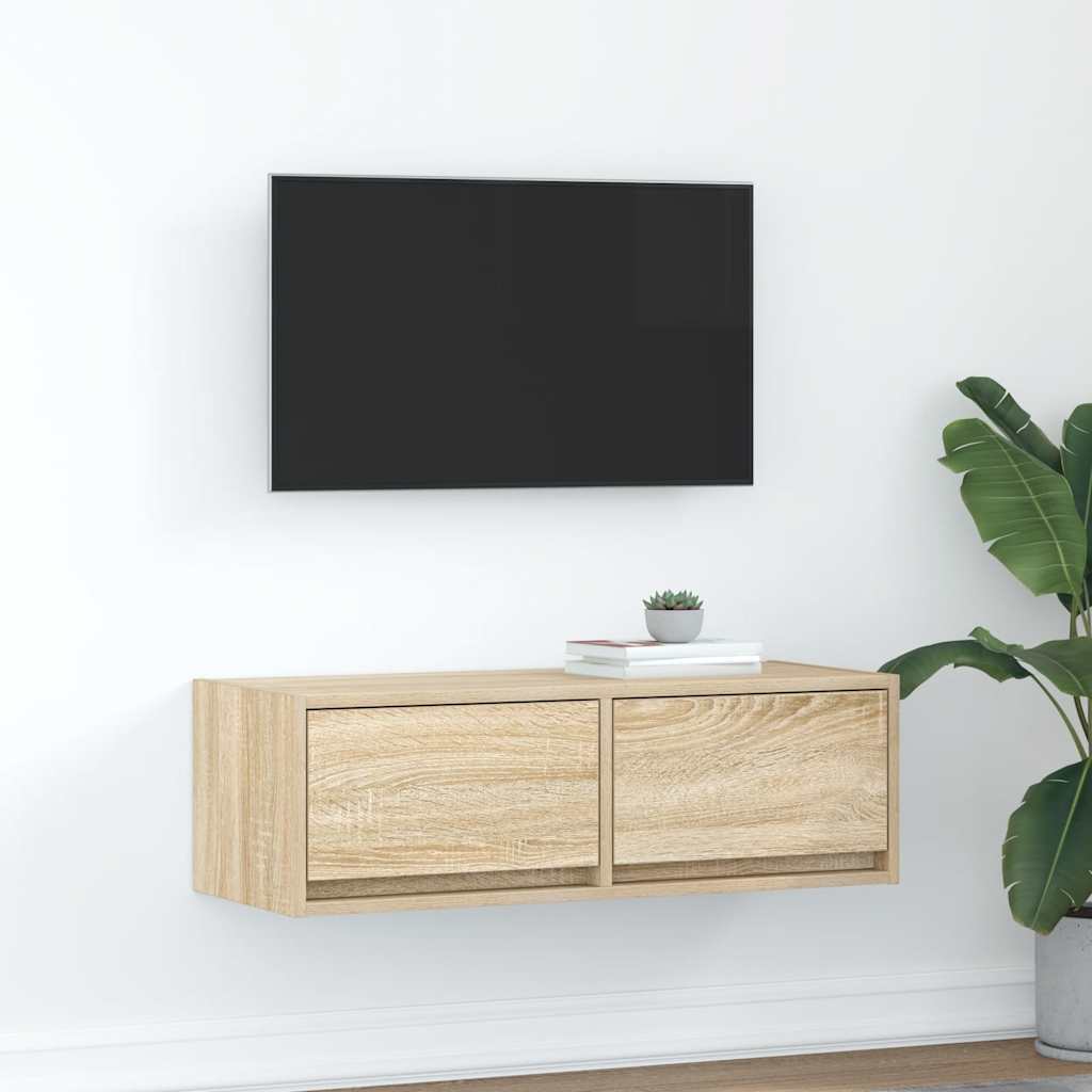 TV Cabinet Sonoma Oak 80x31x25.5 cm Engineered Wood