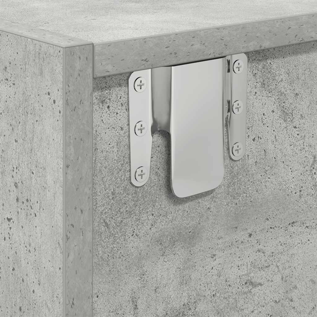 TV Cabinet Concrete Grey 80x31x25.5 cm Engineered Wood