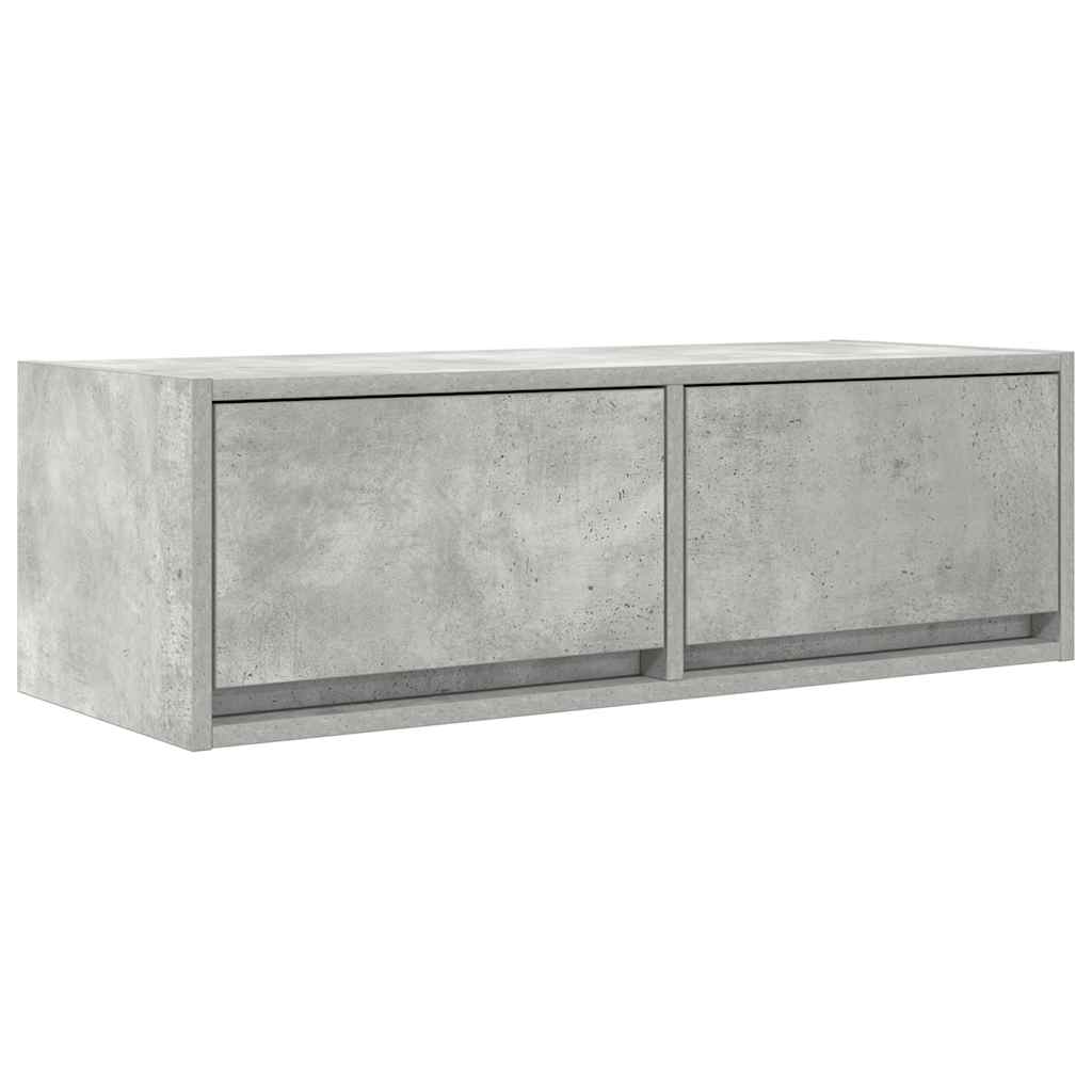 TV Cabinets 2 pcs Concrete Grey 80x31x25.5 cm Engineered Wood