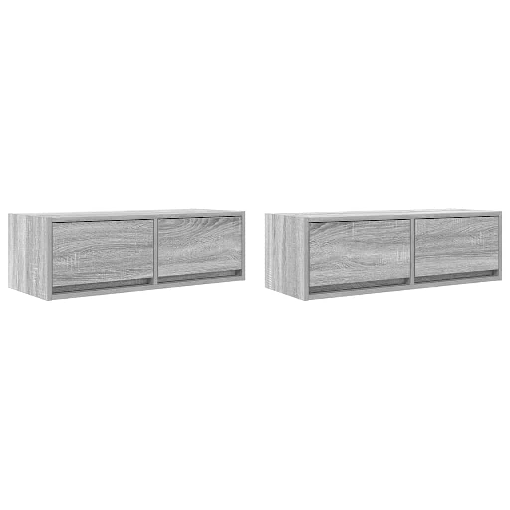 TV Cabinets 2 pcs Grey Sonoma 80x31x25.5 cm Engineered Wood