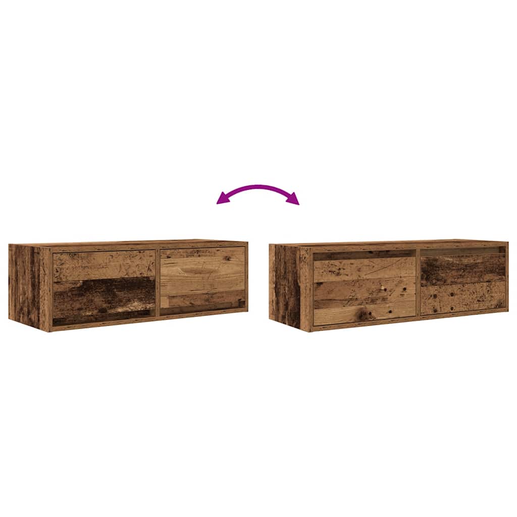 TV Cabinet Old Wood 80x31x25.5 cm Engineered Wood