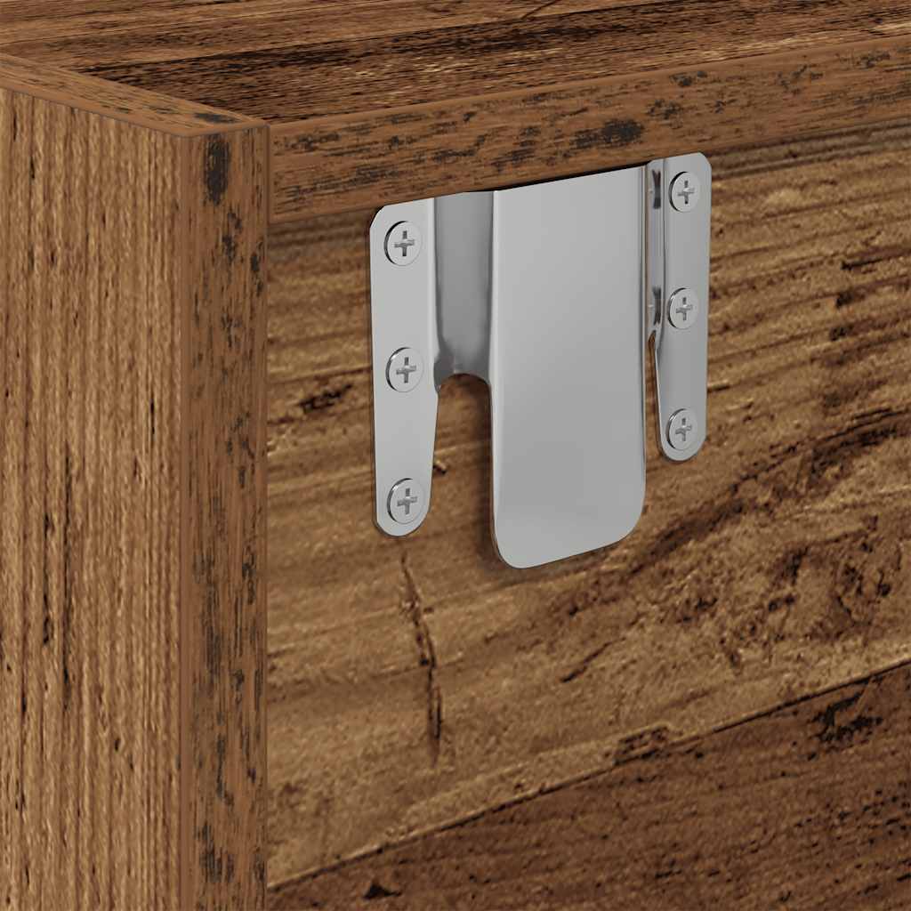TV Cabinet Old Wood 80x31x25.5 cm Engineered Wood