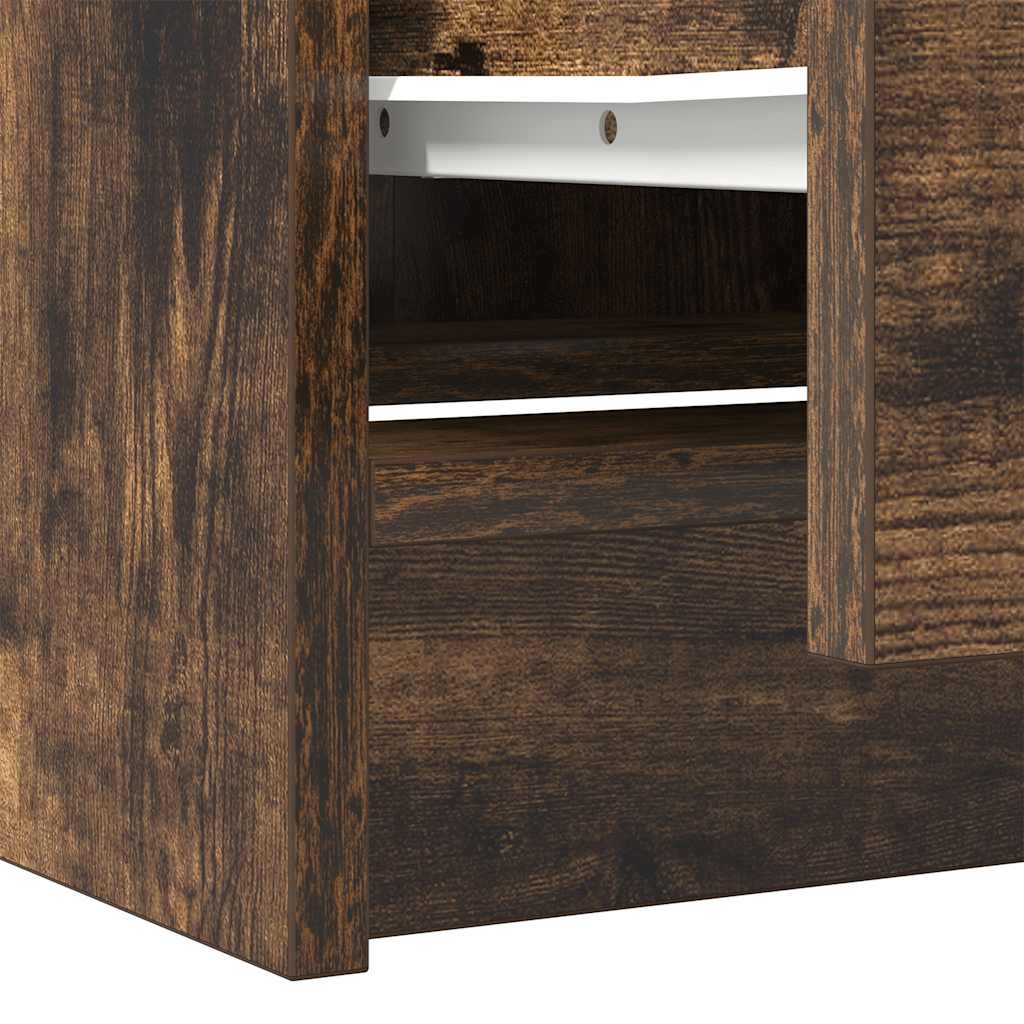TV Cabinet Smoked Oak 40x35x54 cm Engineered Wood