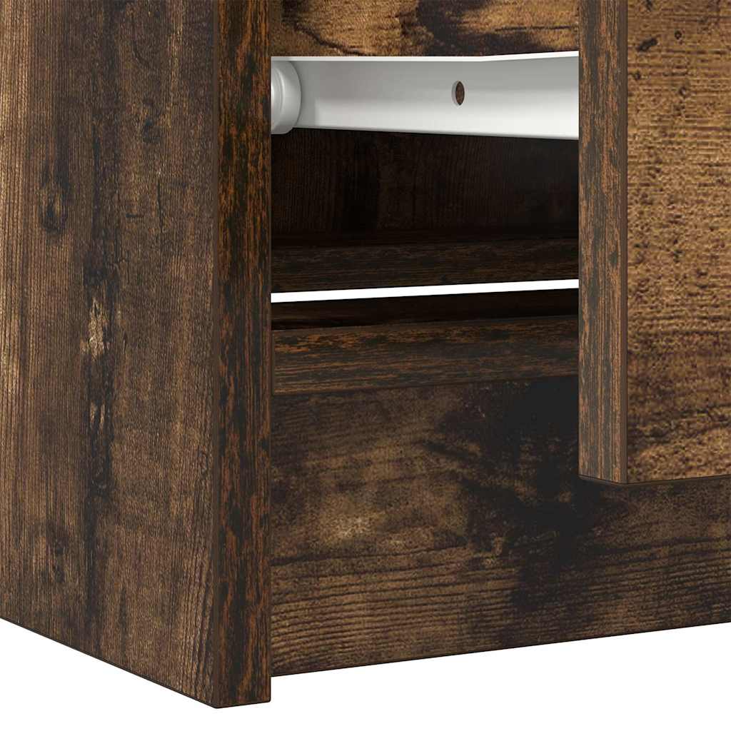 TV Cabinet Smoked Oak 60x35x54 cm Engineered Wood