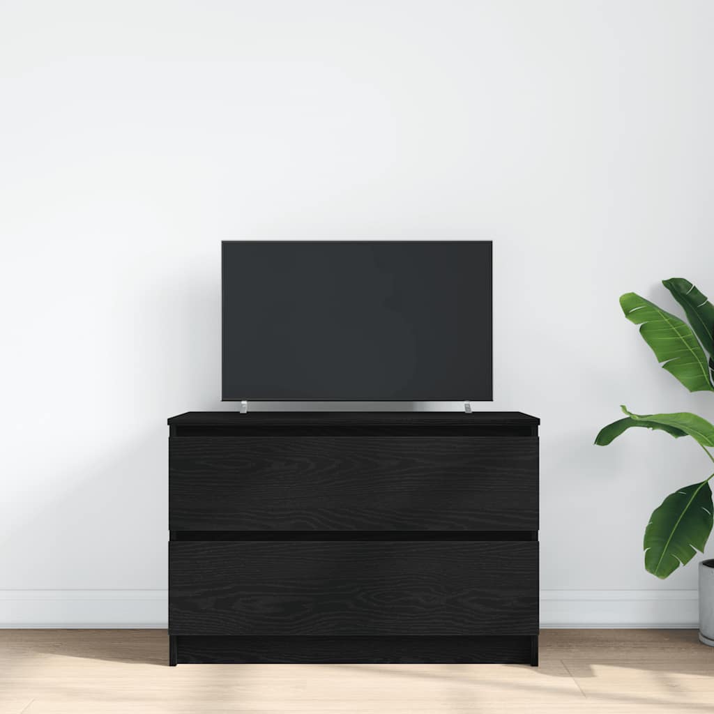 TV Cabinet Black 80x35x54 cm Engineered Wood