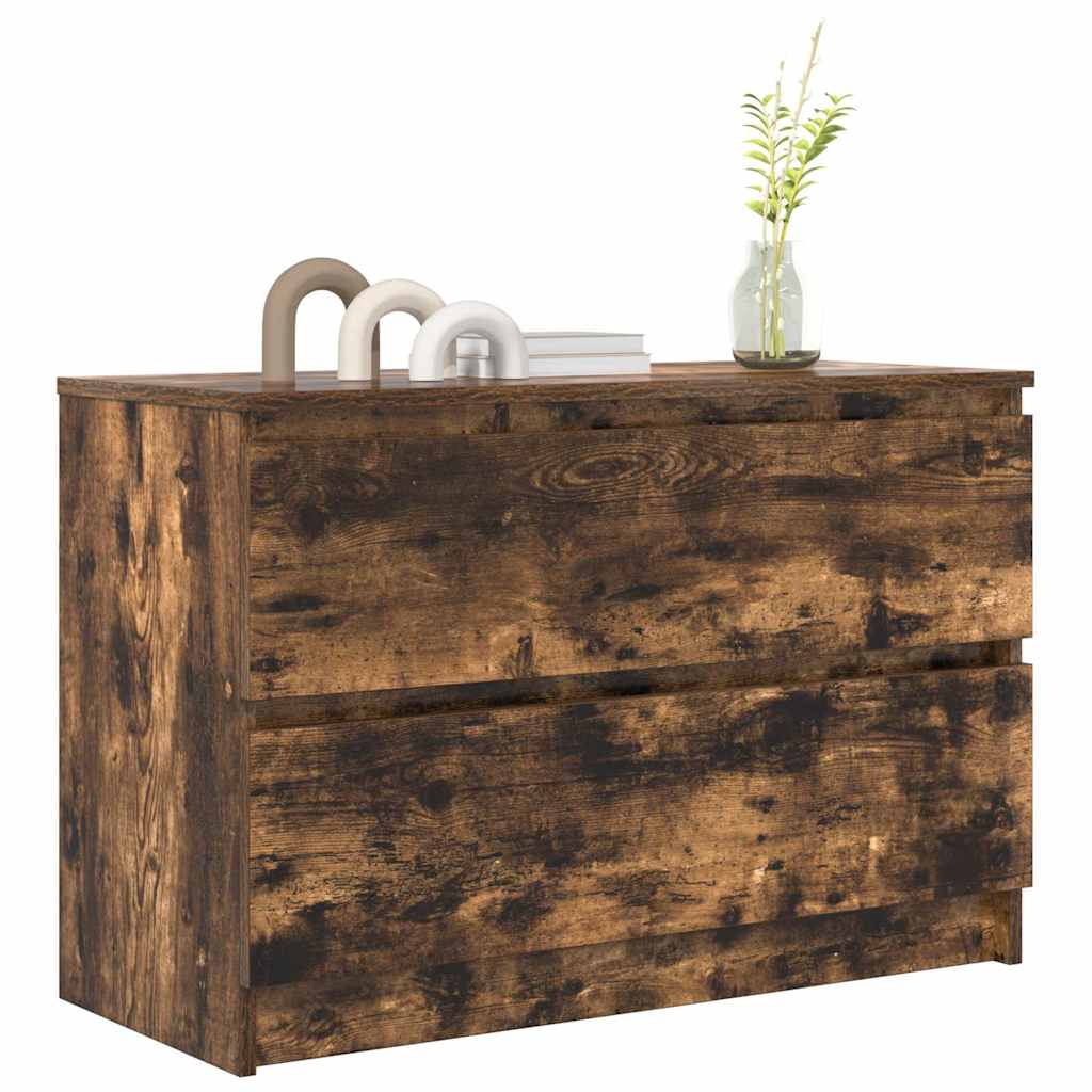 TV Cabinet Smoked Oak 80x35x54 cm Engineered Wood
