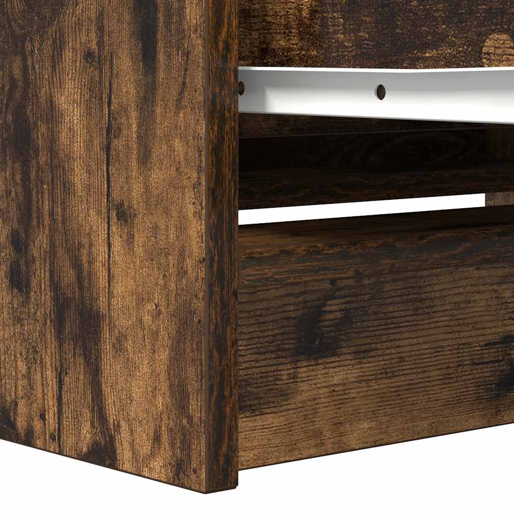 TV Cabinet Smoked Oak 80x35x54 cm Engineered Wood