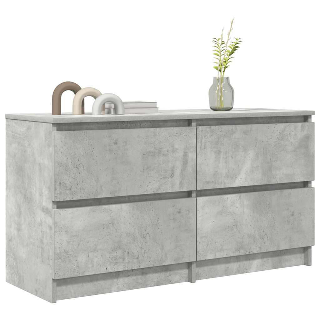 TV Cabinet Concrete Grey 100x35x54 cm Engineered Wood