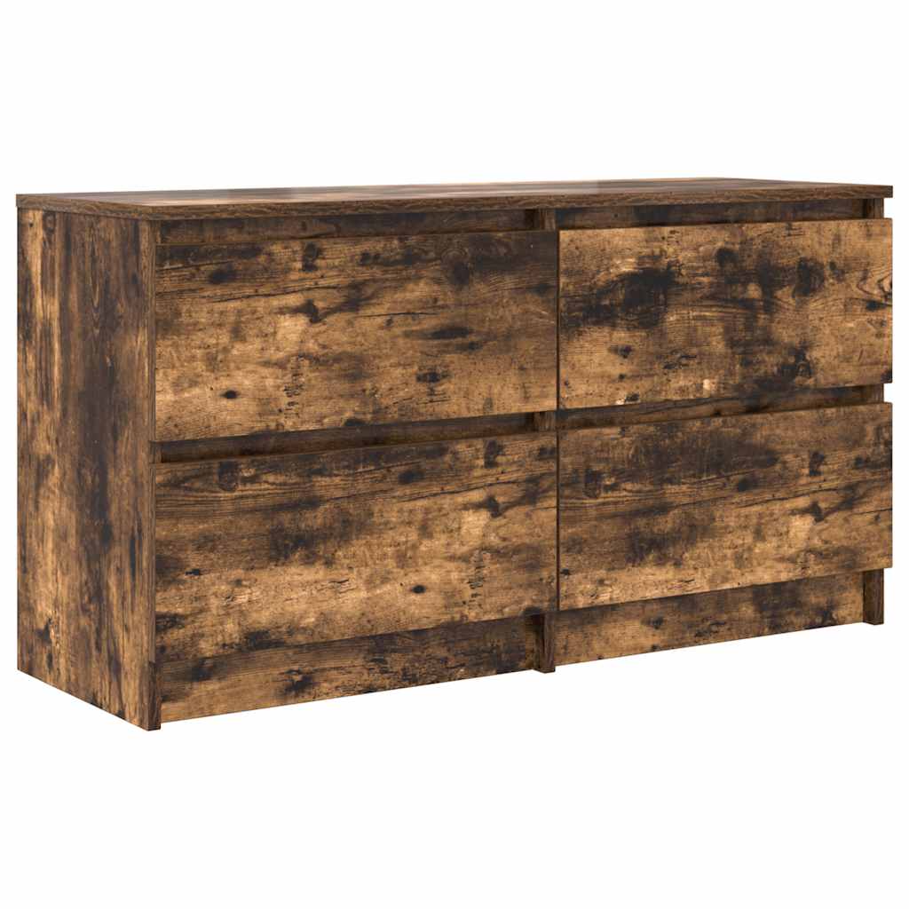 TV Cabinet Smoked Oak 100x35x54 cm Engineered Wood