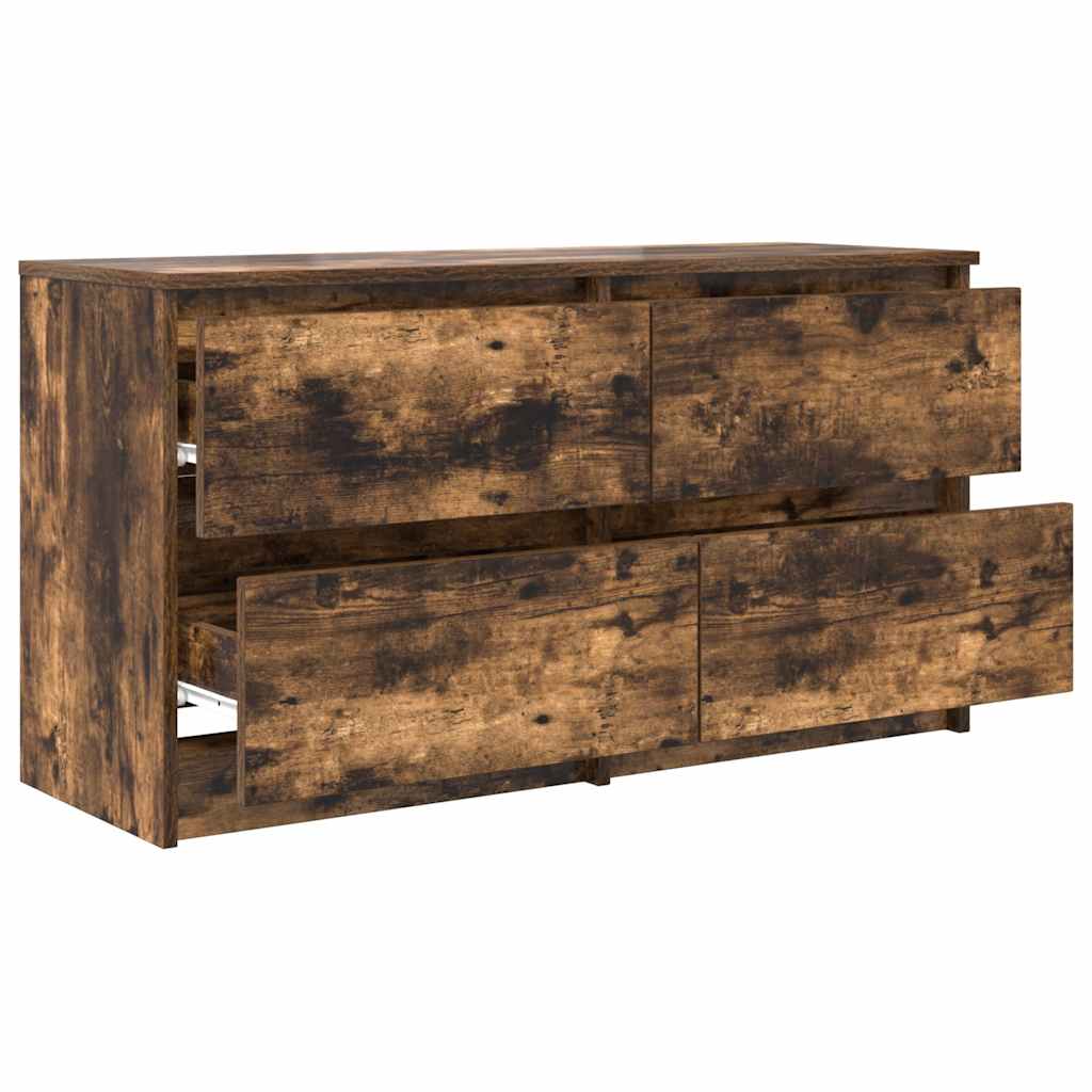 TV Cabinet Smoked Oak 100x35x54 cm Engineered Wood