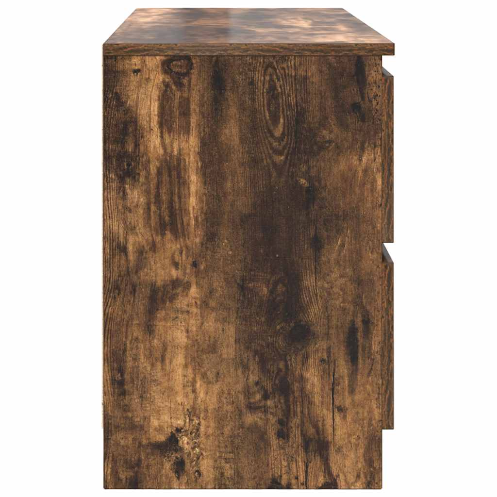 TV Cabinet Smoked Oak 100x35x54 cm Engineered Wood