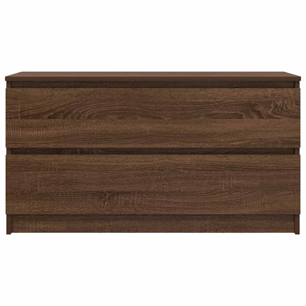 TV Cabinet Brown Oak 100x35x54 cm Engineered Wood