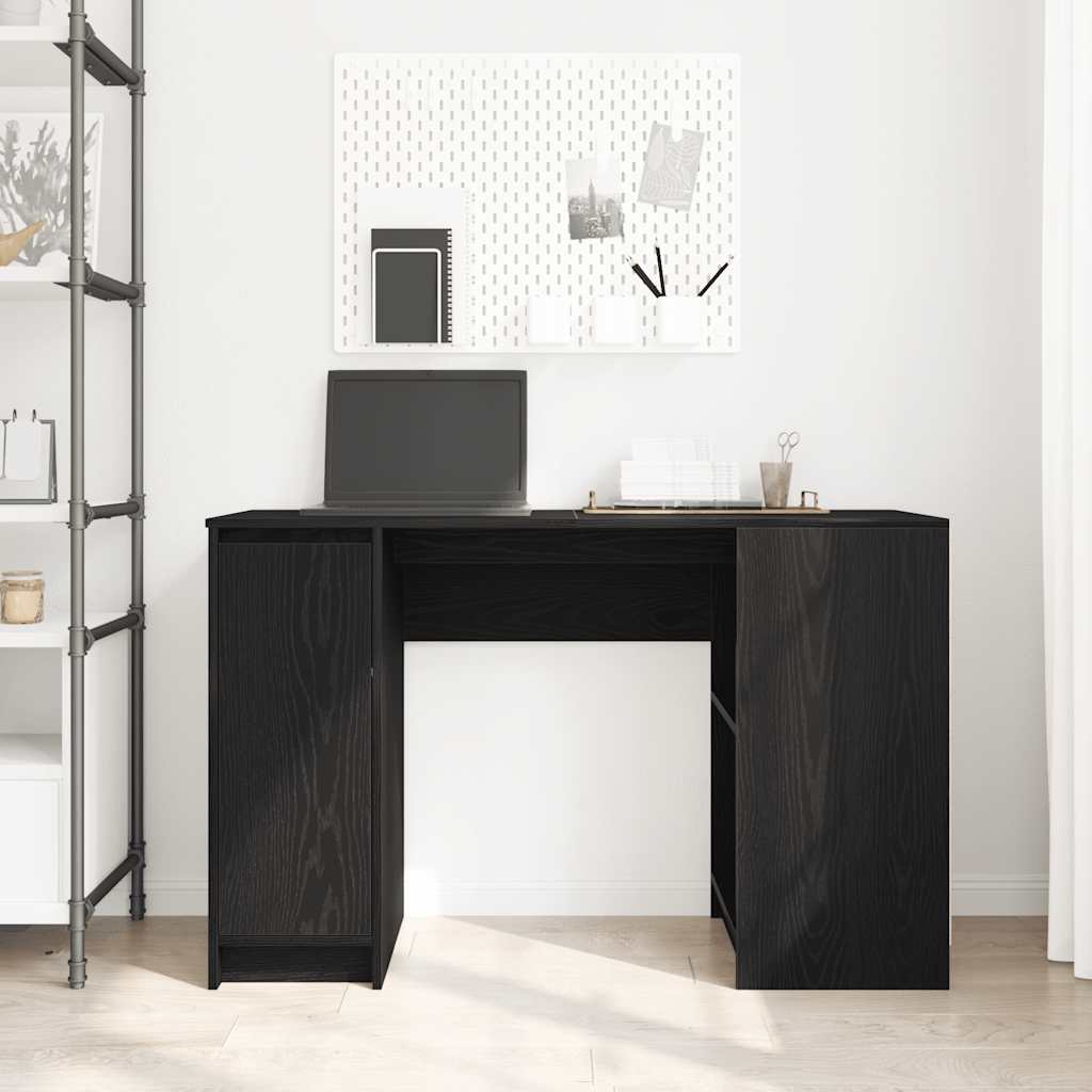 Black Oak Engineered Wood Desk - 120x42x76 cm Sleek & Modern