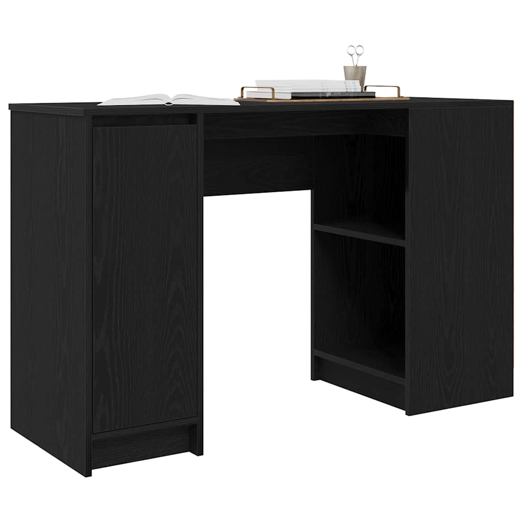 Black Oak Engineered Wood Desk - 120x42x76 cm Sleek & Modern