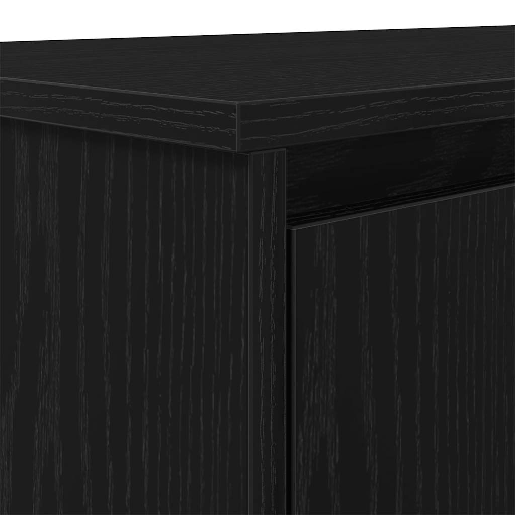 Black Oak Engineered Wood Desk - 120x42x76 cm Sleek & Modern