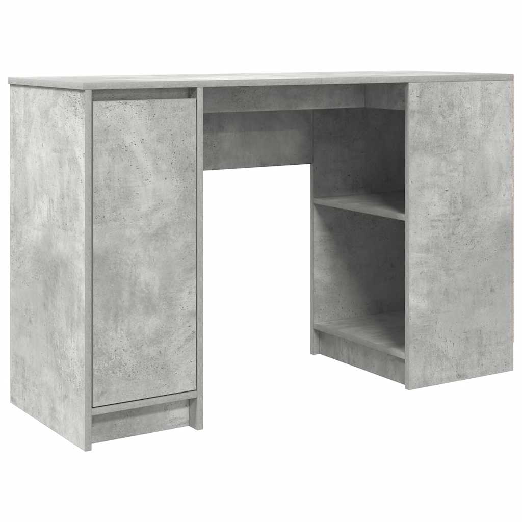Stylish Concrete Grey Wood Desk 120x42x76 cm - Modern Home Office