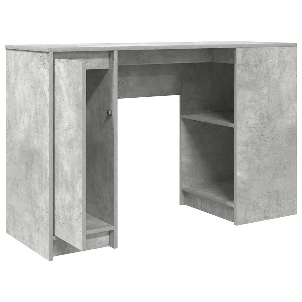 Stylish Concrete Grey Wood Desk 120x42x76 cm - Modern Home Office