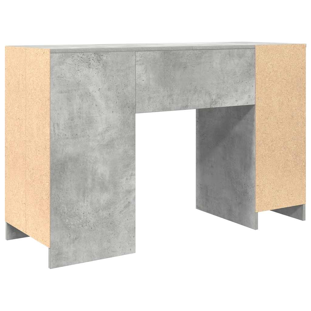 Stylish Concrete Grey Wood Desk 120x42x76 cm - Modern Home Office