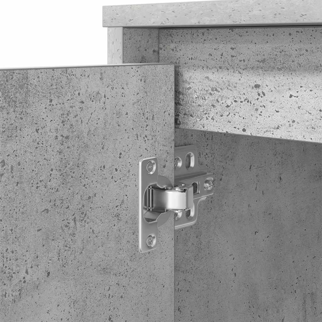 Stylish Concrete Grey Wood Desk 120x42x76 cm - Modern Home Office