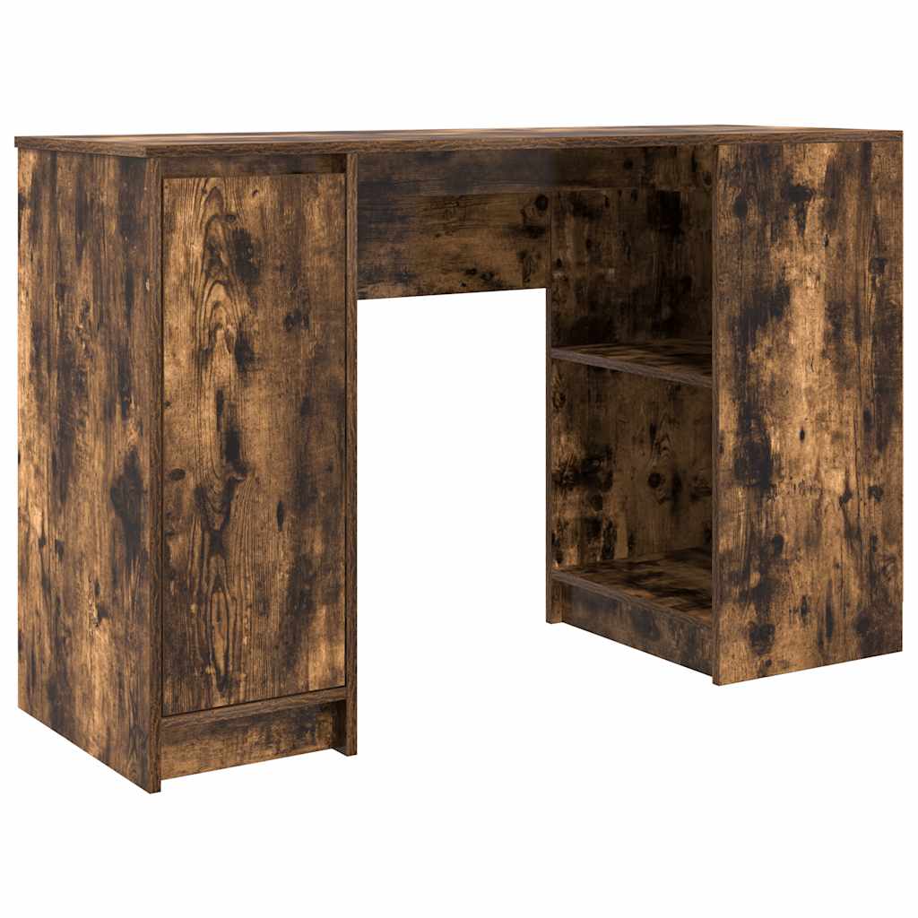 Elegant Smoked Oak Desk 120x42x76 cm - Durable Engineered Wood