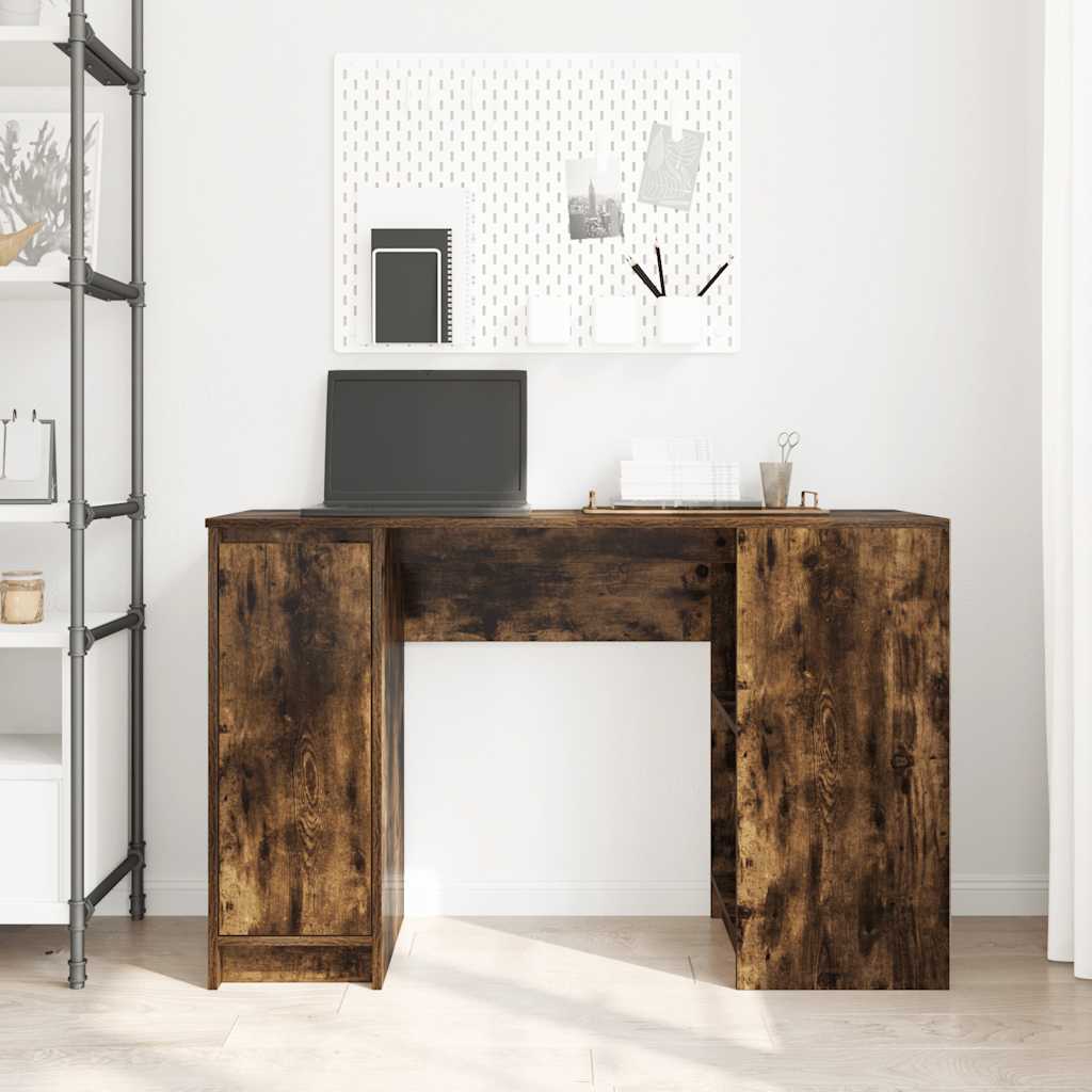 Elegant Smoked Oak Desk 120x42x76 cm - Durable Engineered Wood