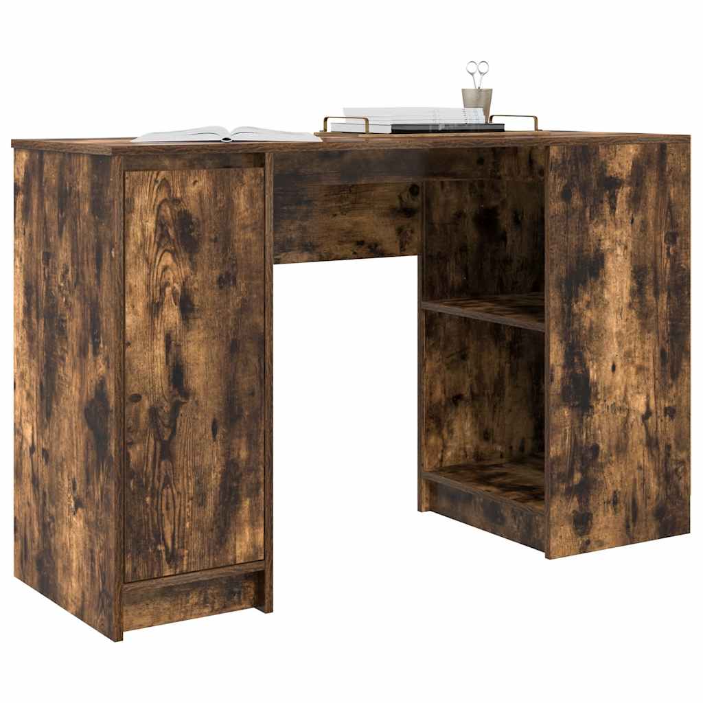 Elegant Smoked Oak Desk 120x42x76 cm - Durable Engineered Wood