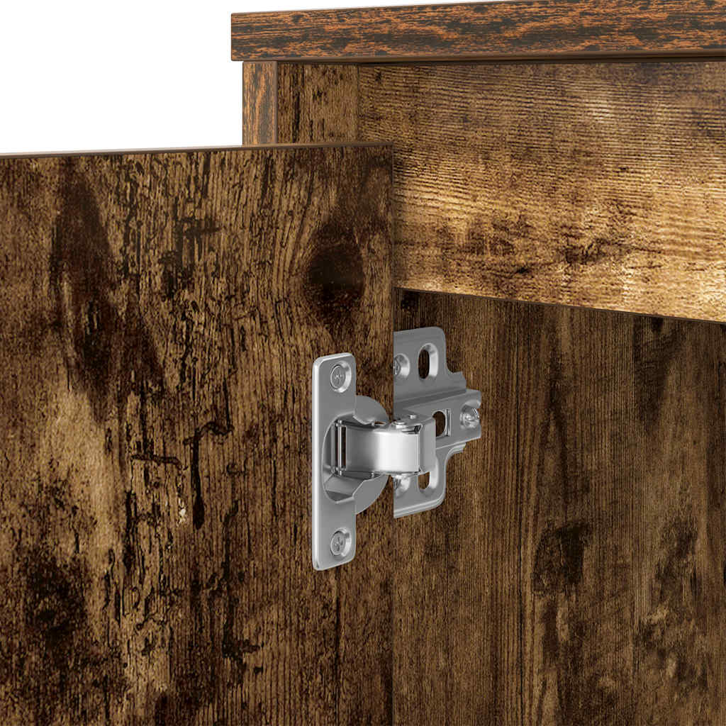 Elegant Smoked Oak Desk 120x42x76 cm - Durable Engineered Wood