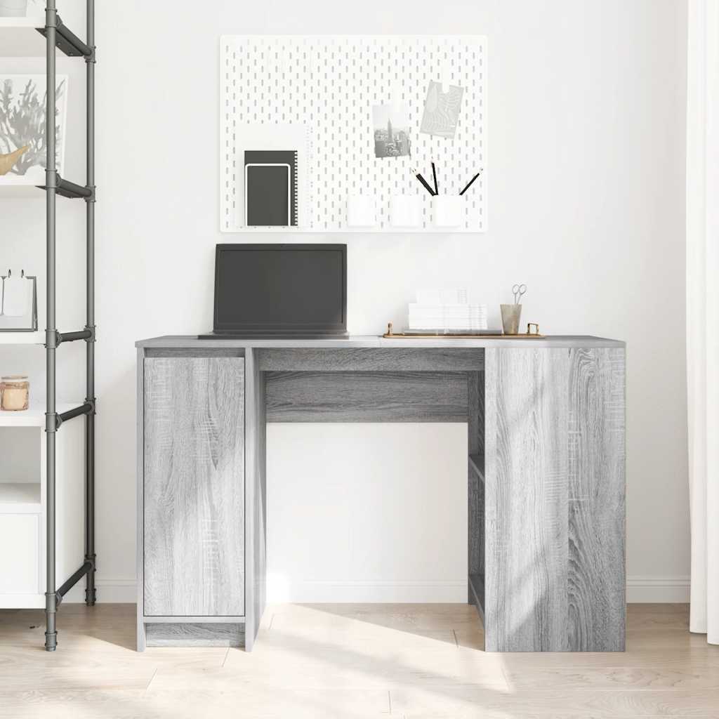 Grey Sonoma Engineered Wood Desk - 120x42x76 cm Modern Design