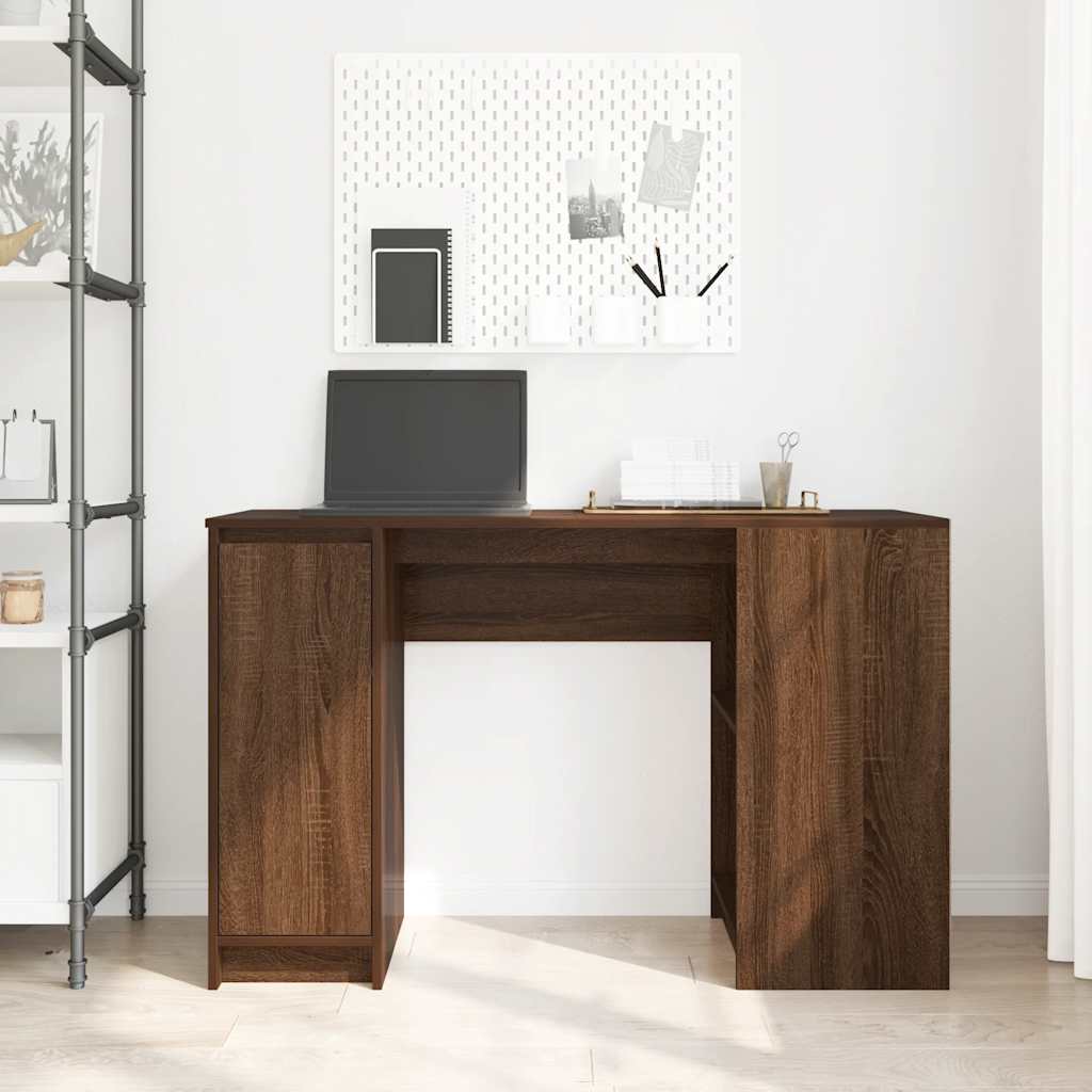 Stylish Brown Oak Desk - 120x42x76 cm Engineered Wood
