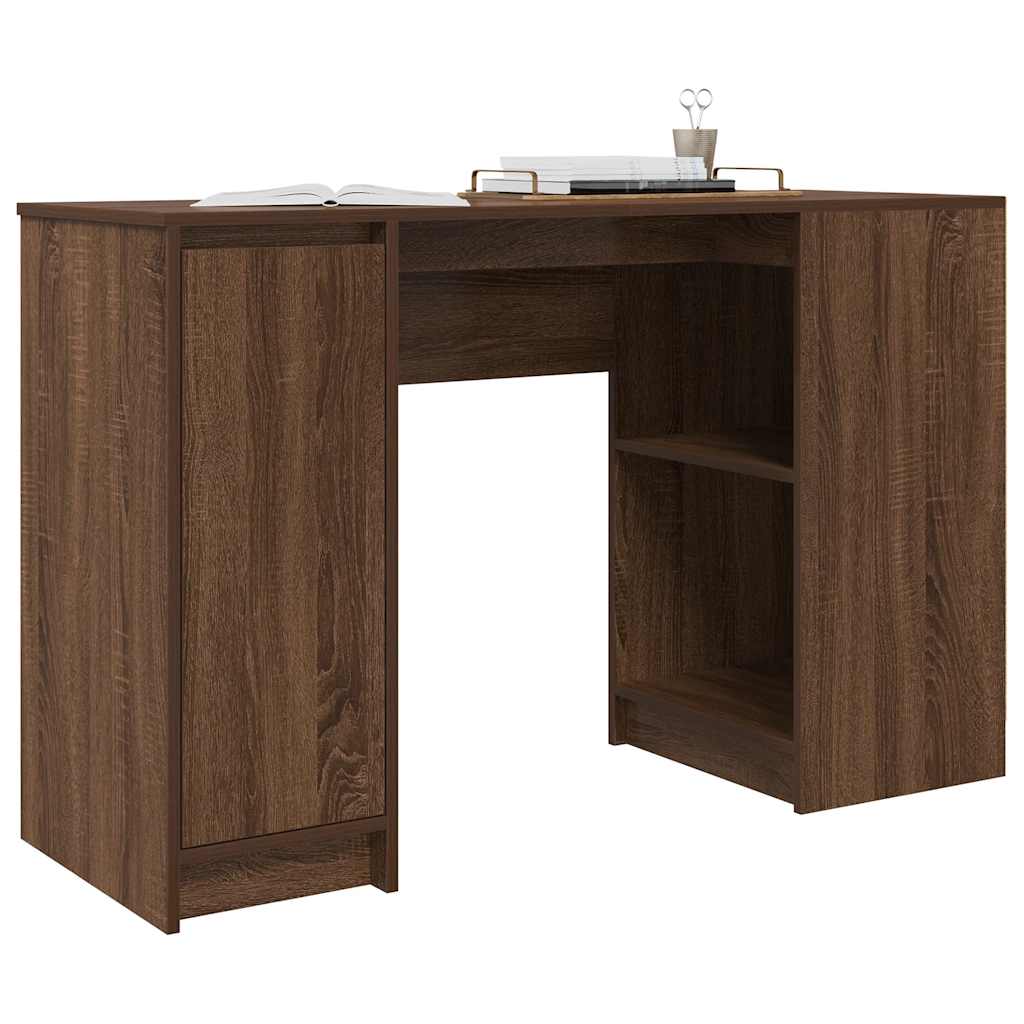 Stylish Brown Oak Desk - 120x42x76 cm Engineered Wood