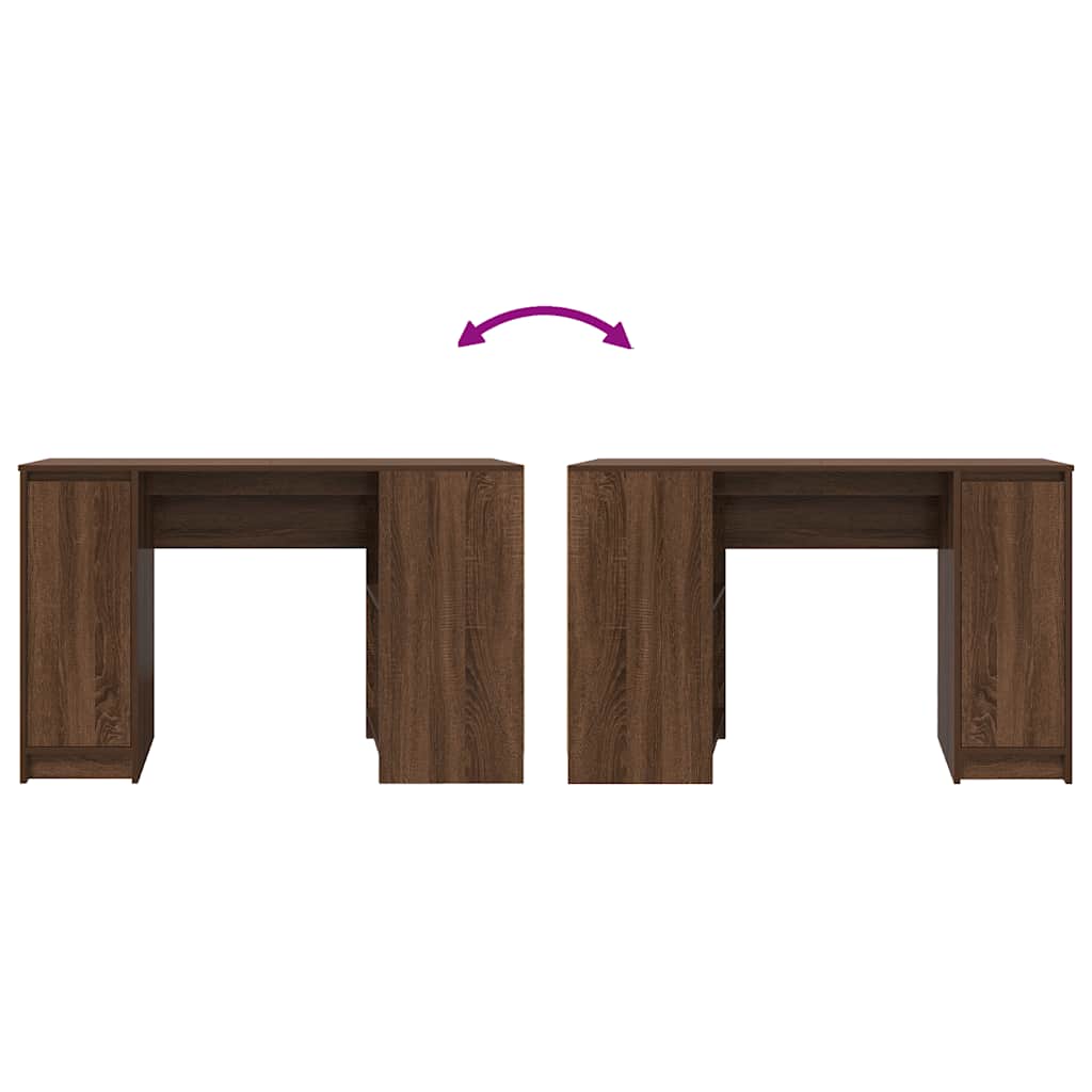 Stylish Brown Oak Desk - 120x42x76 cm Engineered Wood