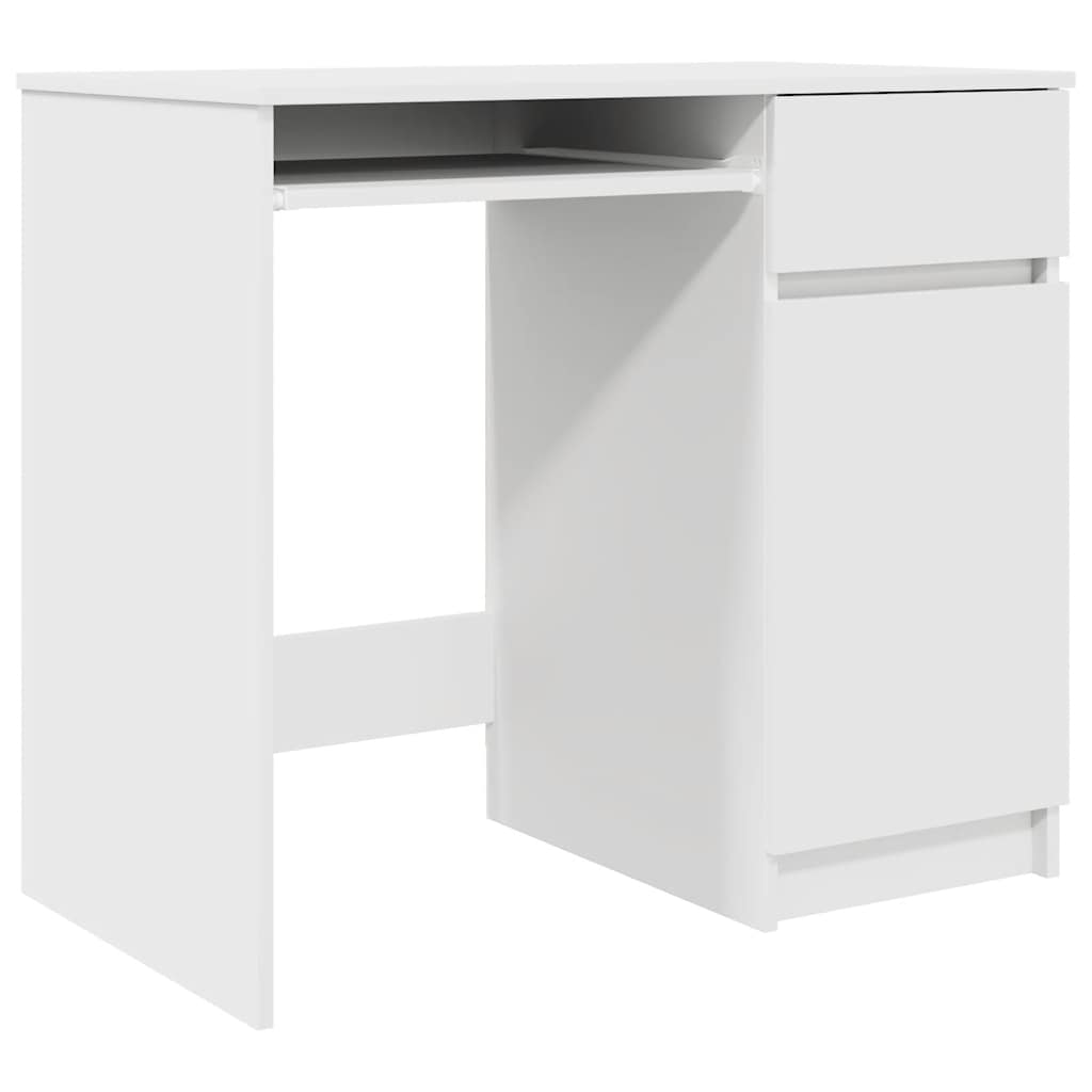 White Engineered Wood Desk 86x49x76 cm - Sleek & Durable Design