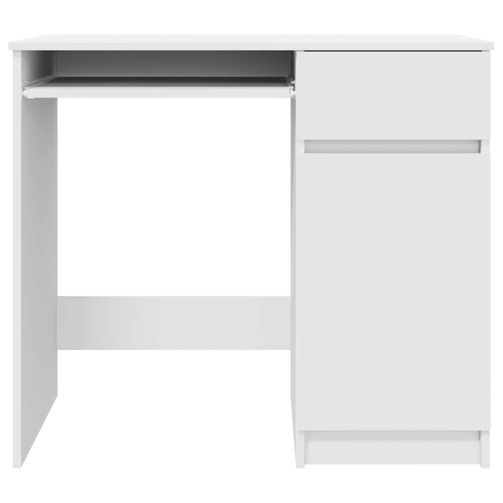 White Engineered Wood Desk 86x49x76 cm - Sleek & Durable Design