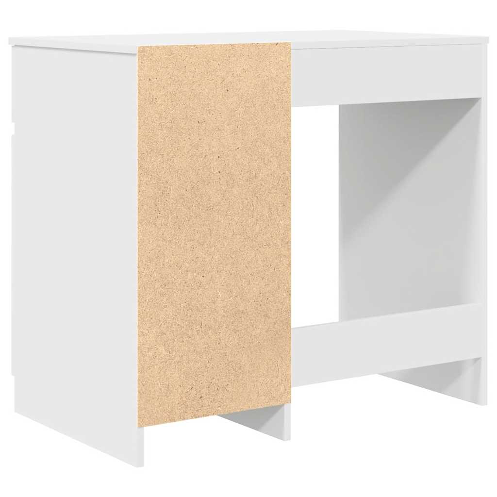 White Engineered Wood Desk 86x49x76 cm - Sleek & Durable Design