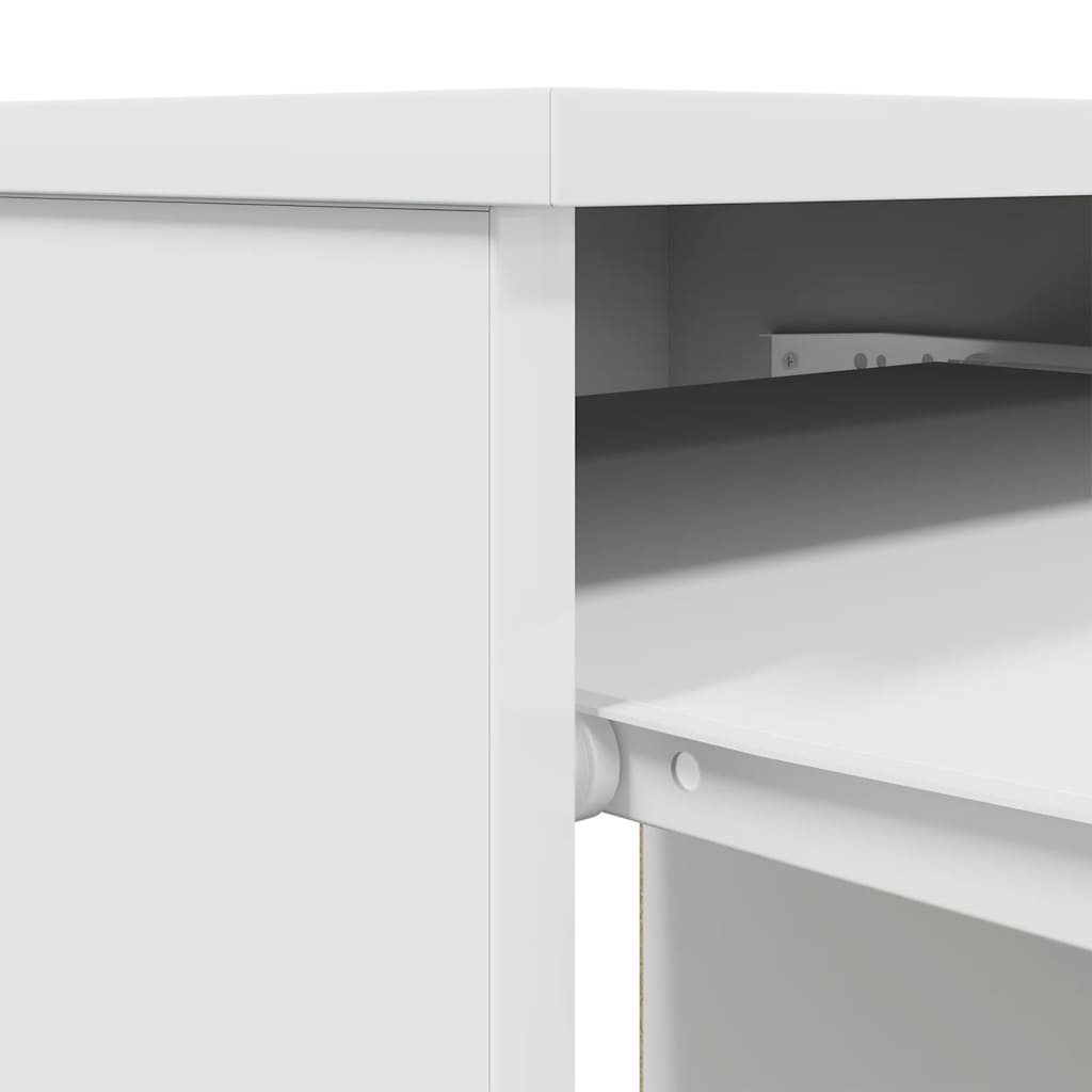 White Engineered Wood Desk 86x49x76 cm - Sleek & Durable Design