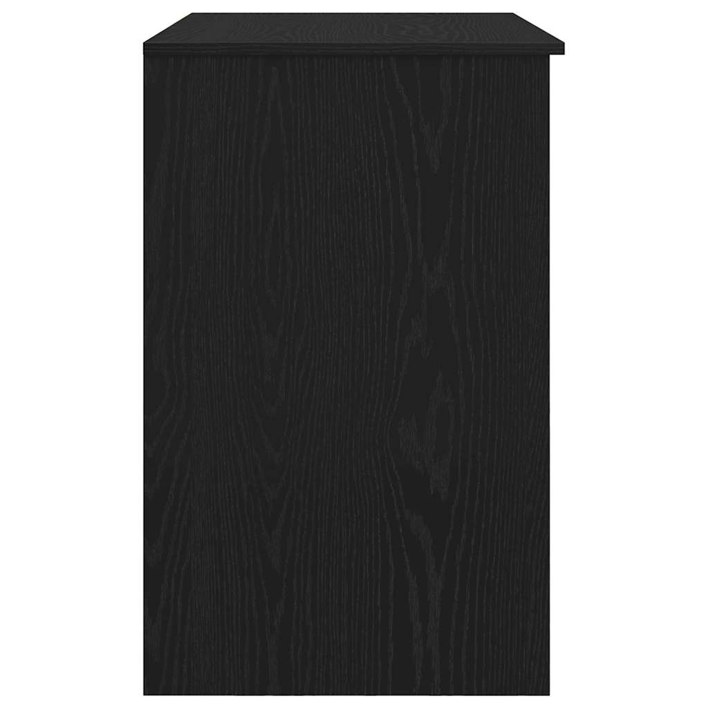 Black Oak Desk 86x49x76cm - Stylish Engineered Wood Design