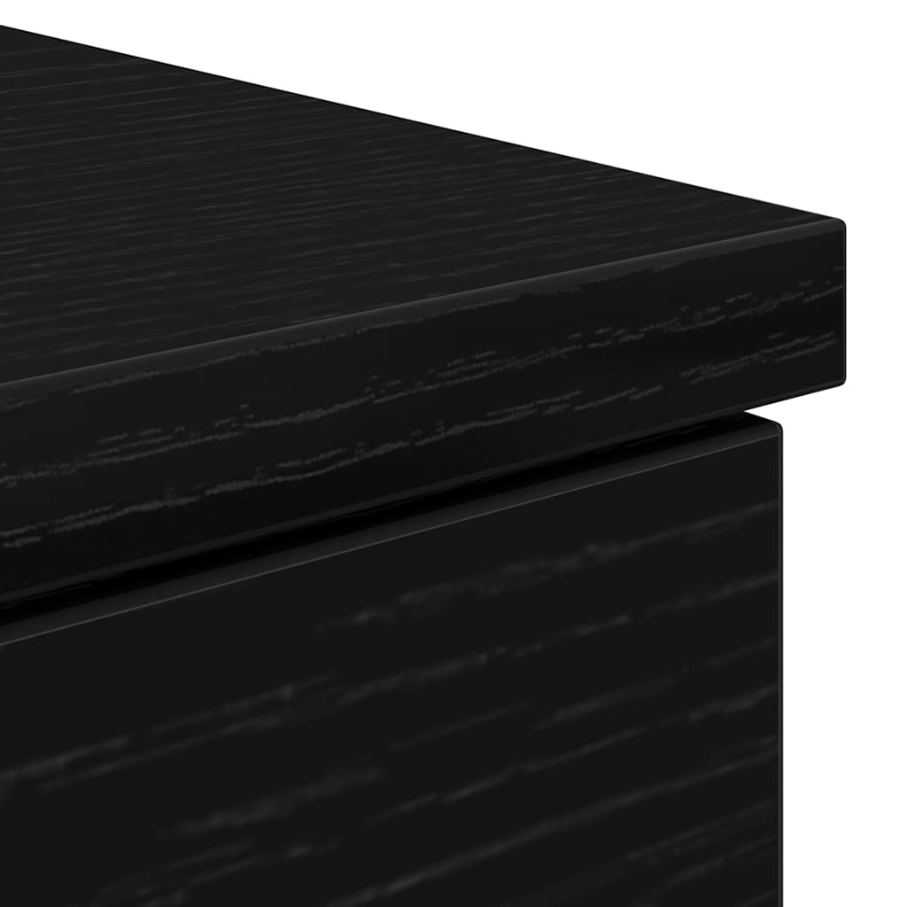 Black Oak Desk 86x49x76cm - Stylish Engineered Wood Design