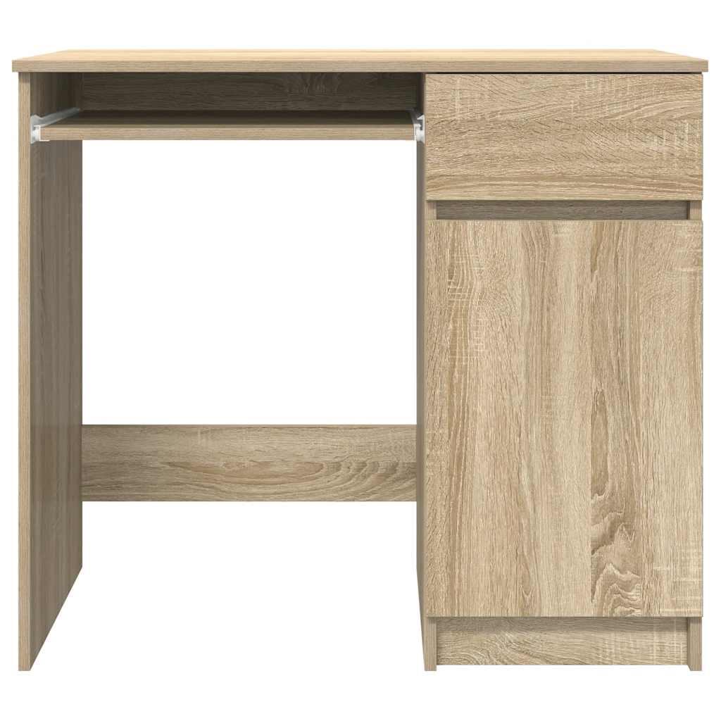 Compact Desk Sonoma Oak Engineered Wood 86x49x76 cm