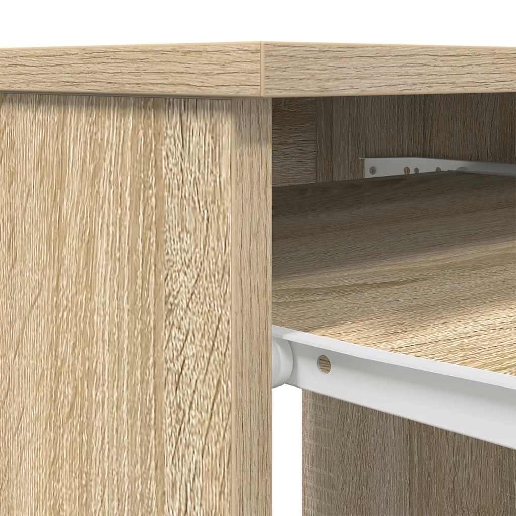 Compact Desk Sonoma Oak Engineered Wood 86x49x76 cm