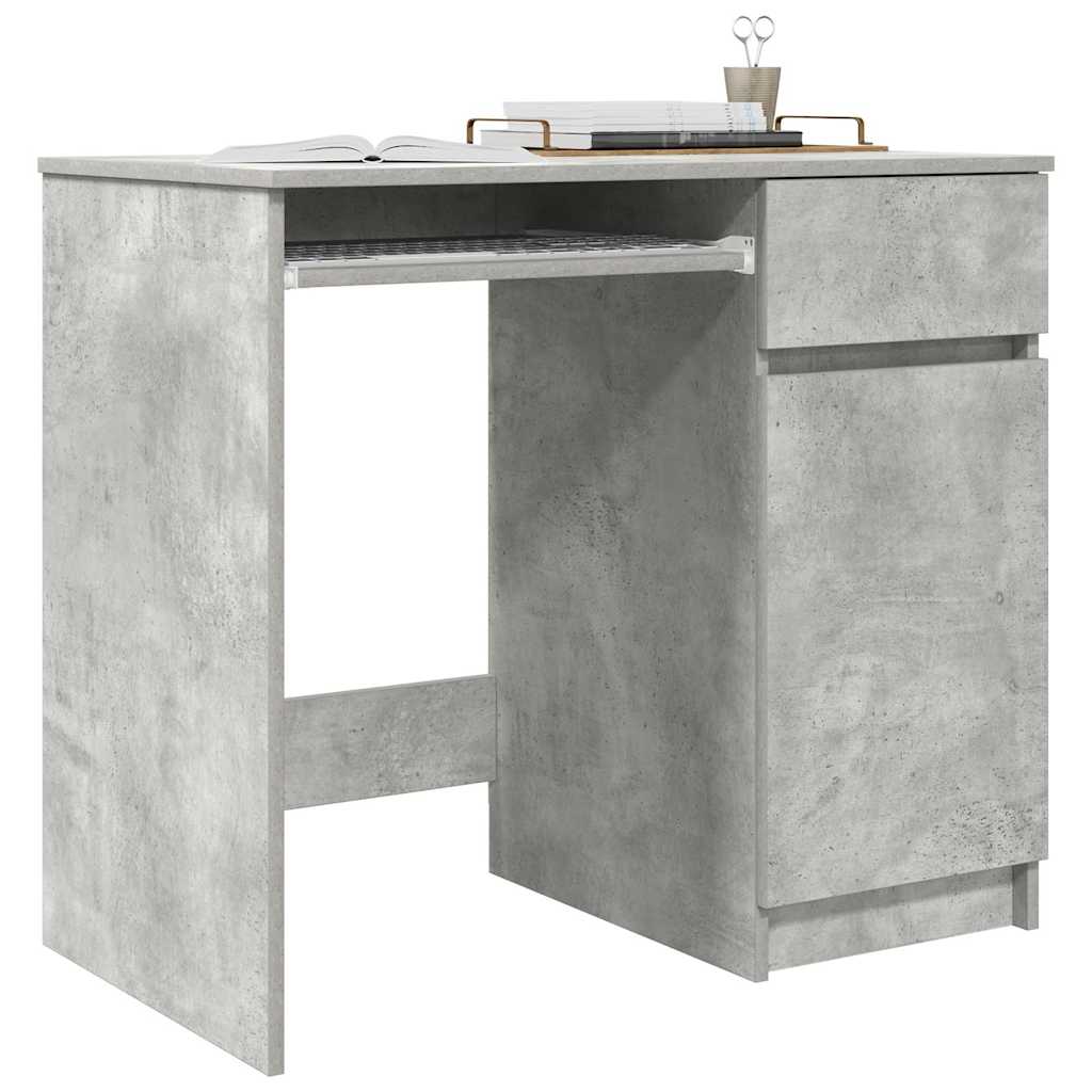 Concrete Grey Engineered Wood Desk - 86x49x76 cm