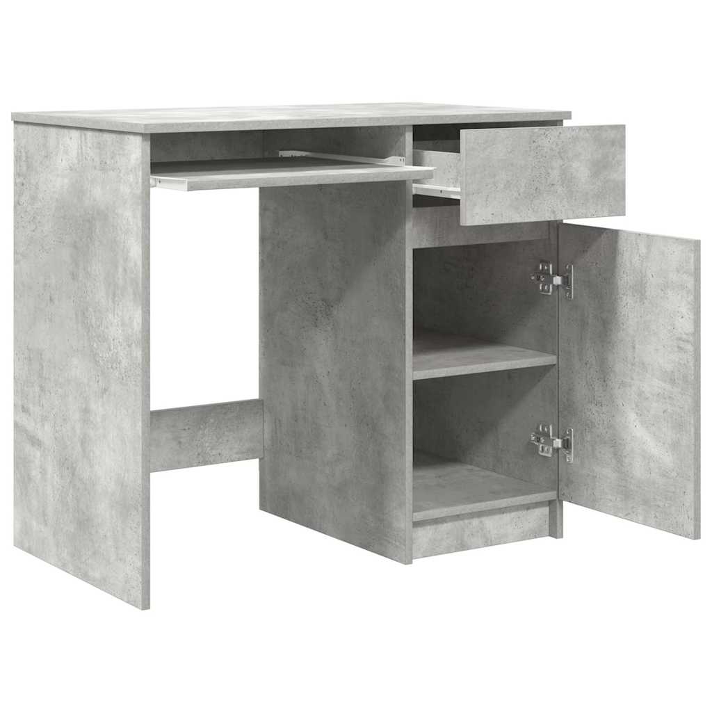 Concrete Grey Engineered Wood Desk - 86x49x76 cm