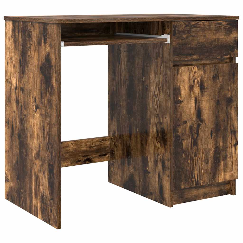 Smoked Oak Desk 86x49x76 cm - Stylish Engineered Wood Design