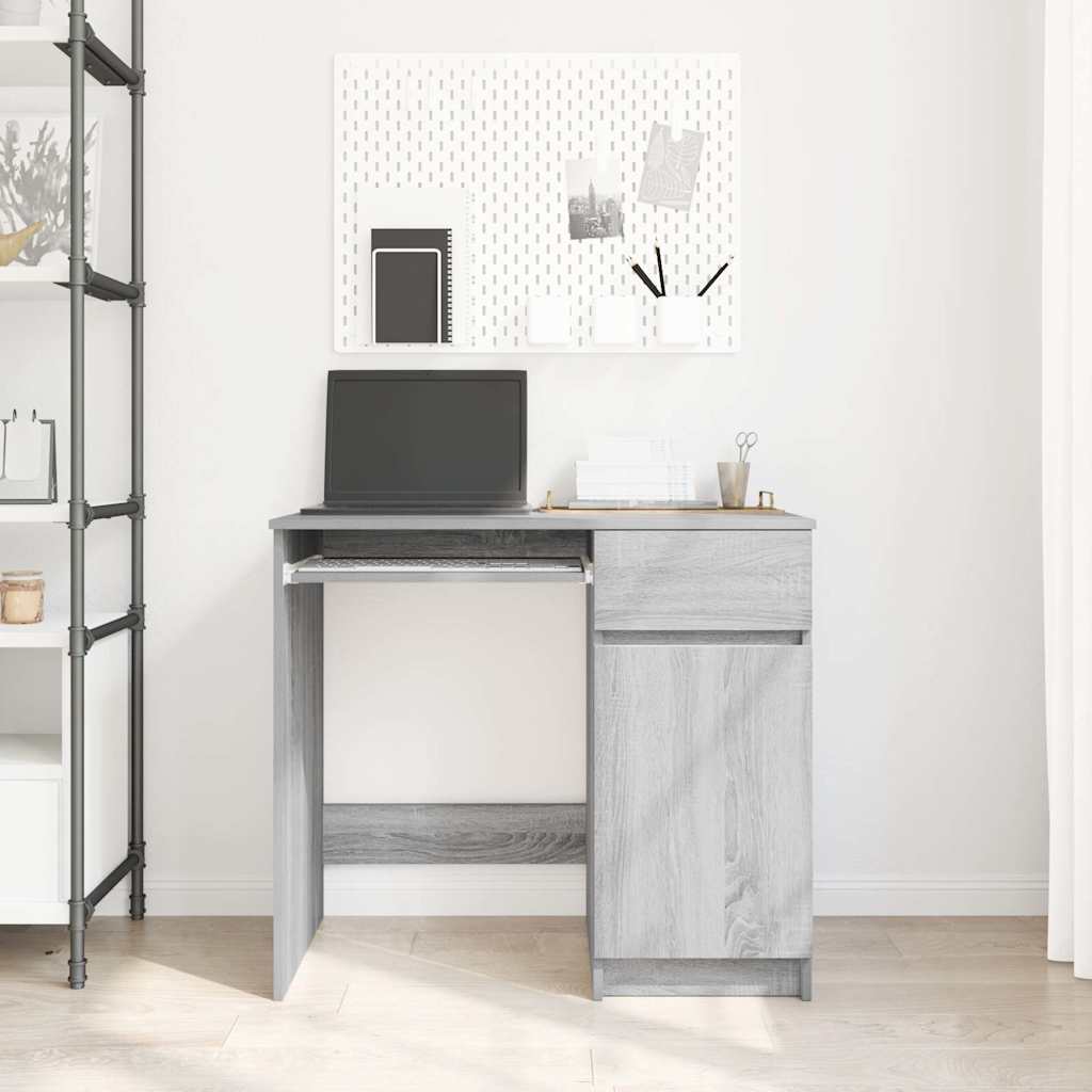 Grey Sonoma Desk - Engineered Wood, 86x49x76 cm