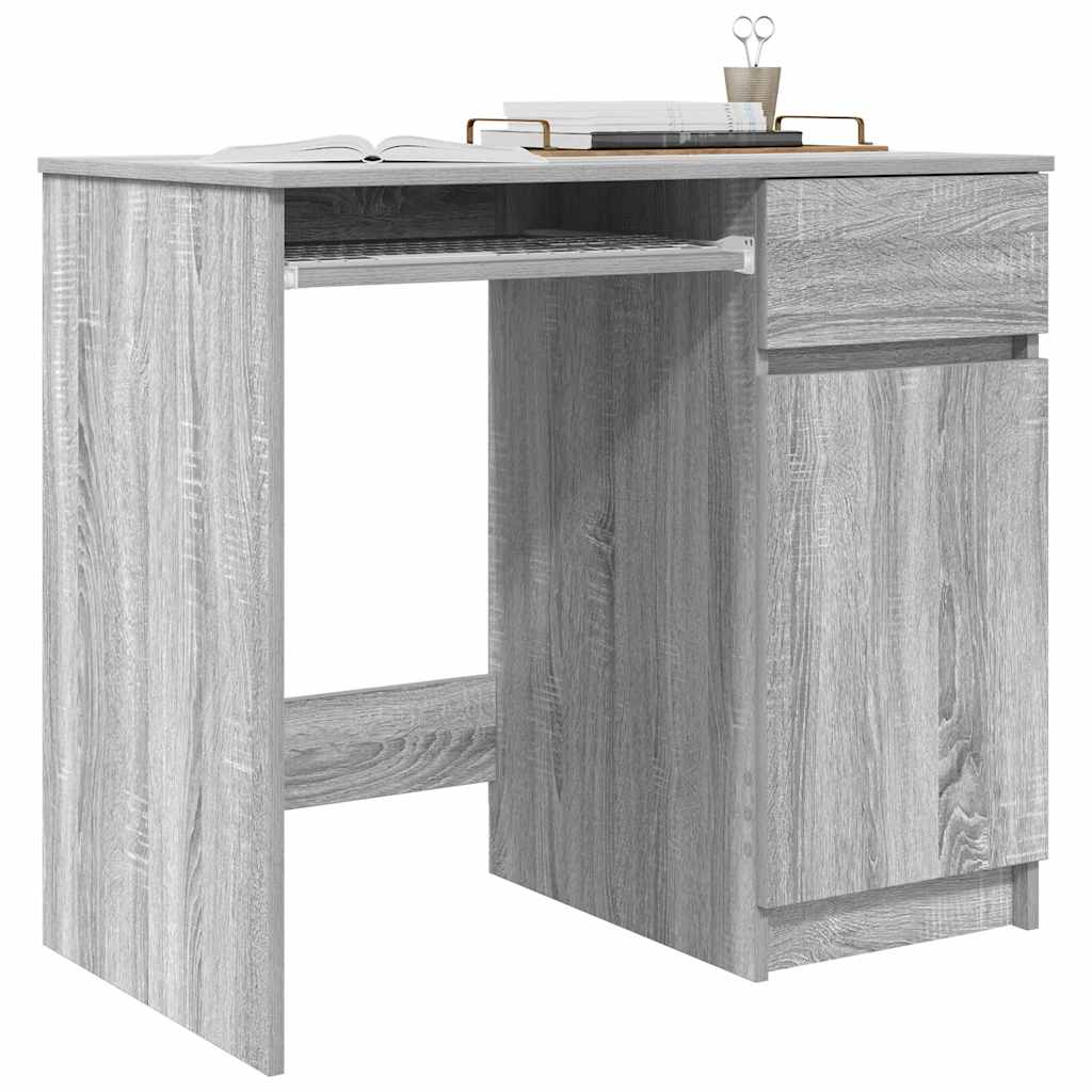 Grey Sonoma Desk - Engineered Wood, 86x49x76 cm