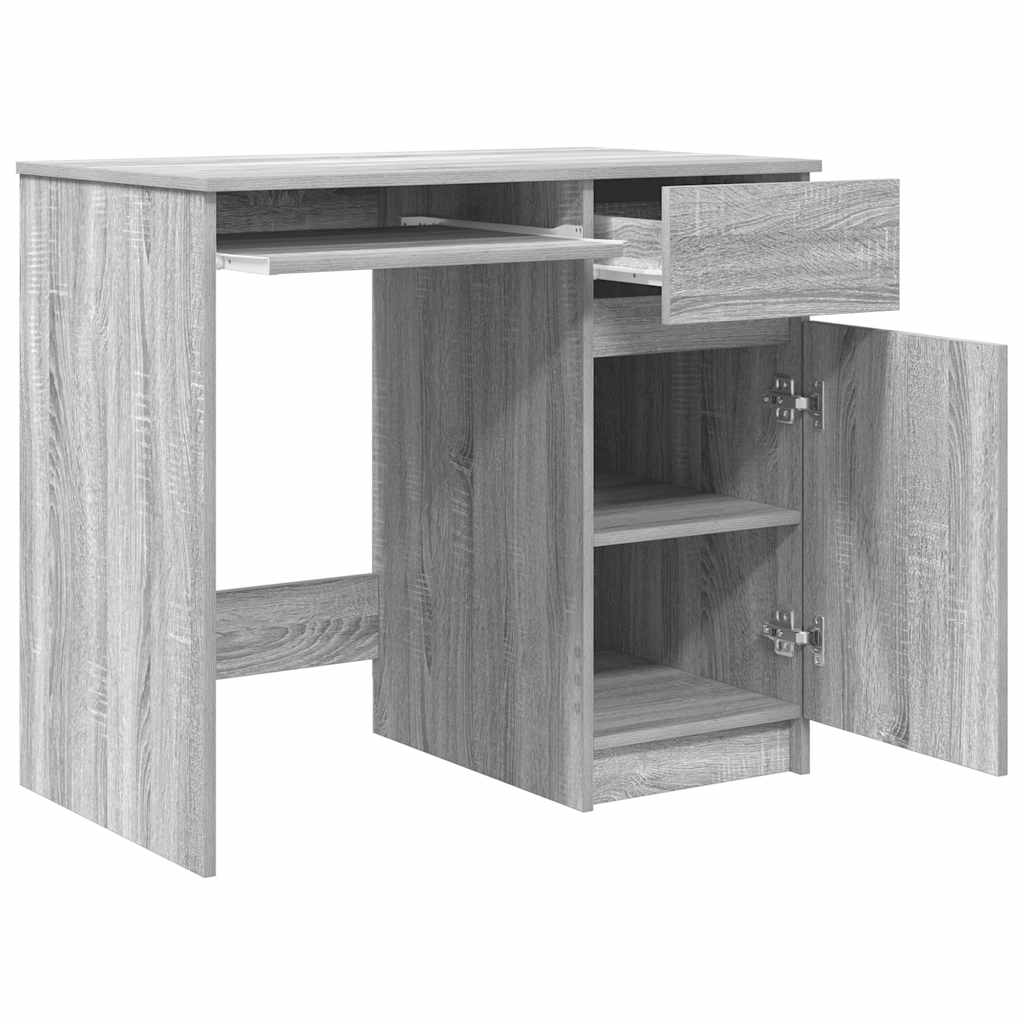 Grey Sonoma Desk - Engineered Wood, 86x49x76 cm
