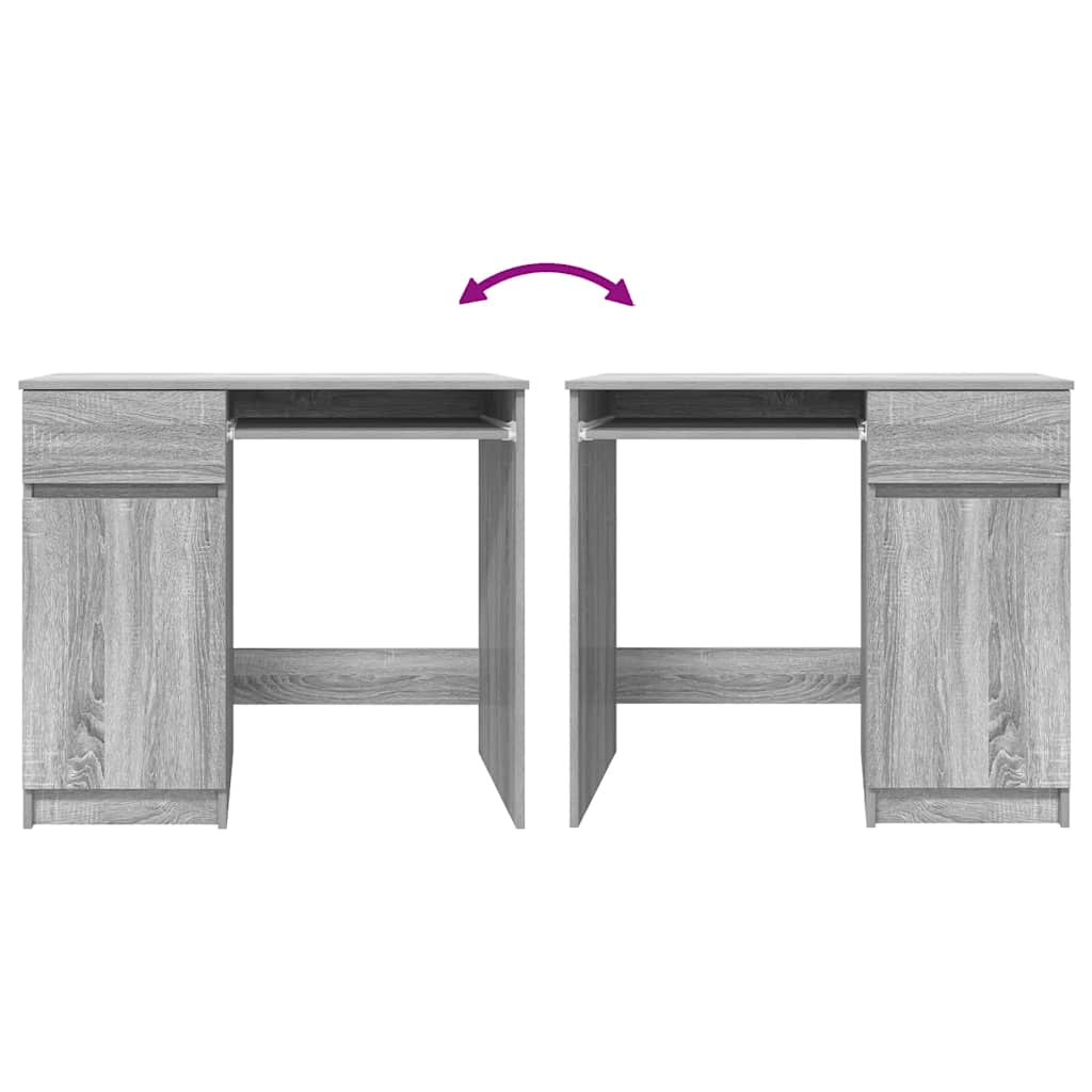 Grey Sonoma Desk - Engineered Wood, 86x49x76 cm