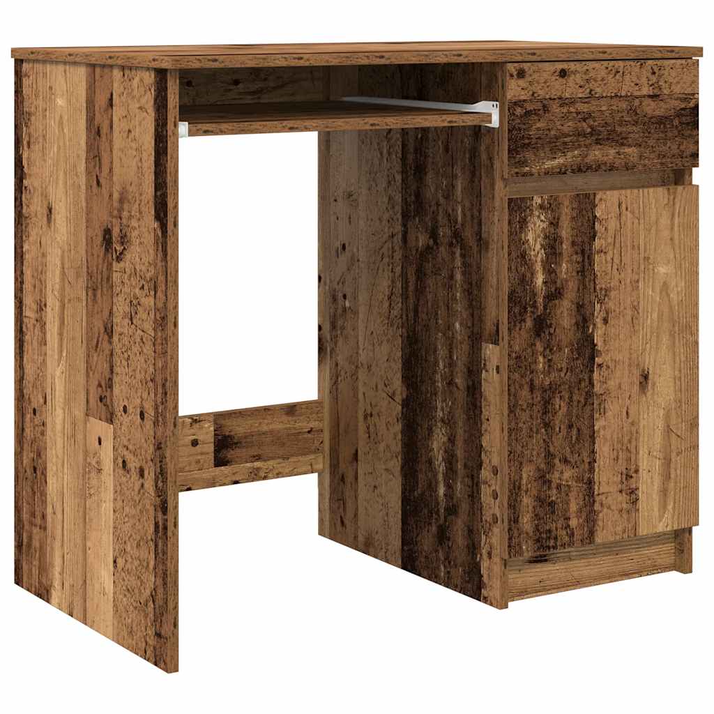 Vintage-Style Engineered Wood Desk, 86x49x76 cm, Classic Oak Finish