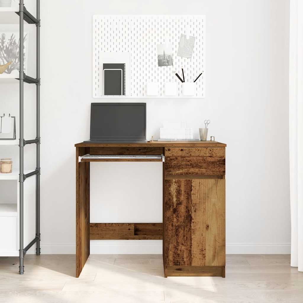 Vintage-Style Engineered Wood Desk, 86x49x76 cm, Classic Oak Finish